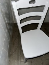  SEDIA DA CUCINA IN LEGNO MASSELLO   LACCATO BIANCO   PRONTA CONSEGNA !!