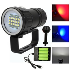 TORCIA SUBACQUEA LED 18000 LUMENS SOSTEGNI INTERCAMBIABILI IMMERSIONI ESCURSIONI