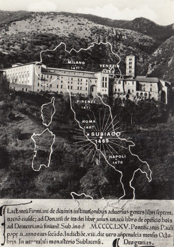 Cartolina subiaco roma - cartolina,