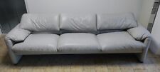 divano CASSINA MARALUNGA 3 posti in pelle Grigio, 3 seater sofa in Grey leather