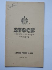STOCK Trieste listino prezzi 07 1975 brandy whisky grappa liquore rum wine