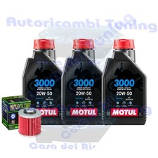 Kit Tagliando Olio Motul 3000 20W50 + Filtro Per Yamaha XT600 Z Tenere 1983>1985