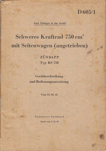 Wwii zundapp 1941 - zundapp, ks750