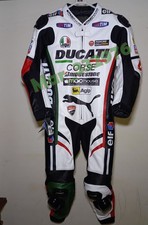 Custom Made Ducati Course Motorcycle Leather Racing Suit All Sizes 