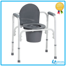 RIALZO WC - SEDIA COMODA - IN ACCIAIO - PER ANZIANI E DISABILI