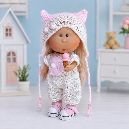 Item white and pink knitted - 2-item,