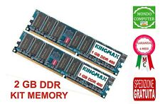 2 GB KIT MEMORIA / RAM DDR (2 X 1 GB) 400 MHZ PC3200 PC FISSO KINGMAX