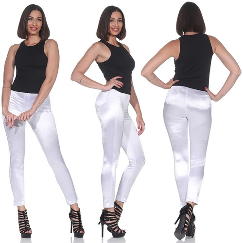 Pantalone donna raso vita - , alta