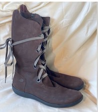 Stivali Loints of Holland marroni nabuk wave stringati metà polpaccio festival taglia 41 usati in ottime condizioni