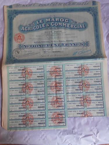 Certificato azioni vintage - certificato,