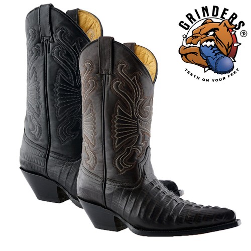 Stivali cowboy marroni neri