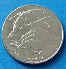 ?? SAN MARINO ?? COIN MONETA PRE EURO 50 LIRE 1975 PESCI