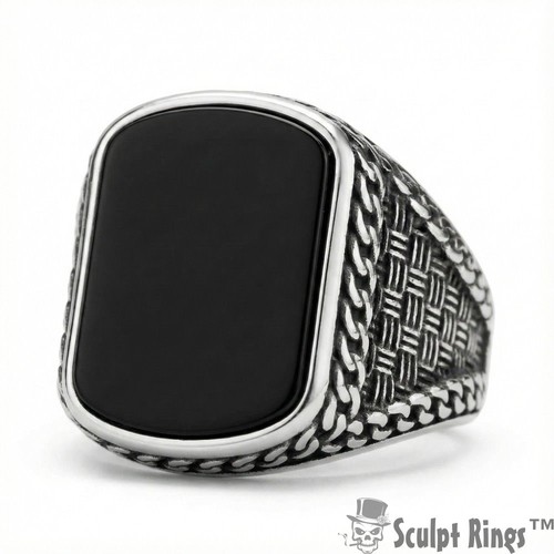 Anello con sigillo sculpt - con,