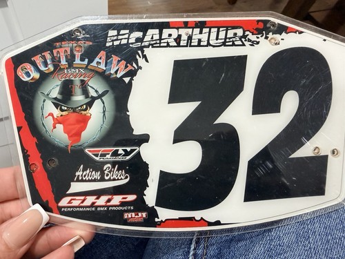 Bmx race number plate outlaw - race,