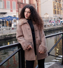 Cappotto pelle montone shearling donna vintage anni 70 originale taglia M