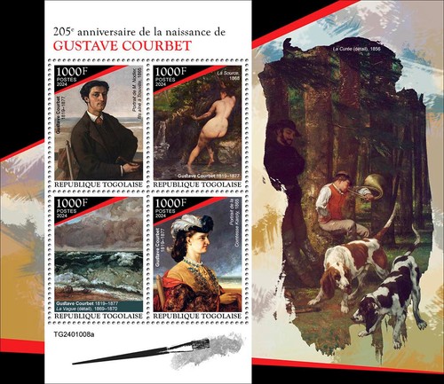 Francobolli gustave courbet - francobolli,