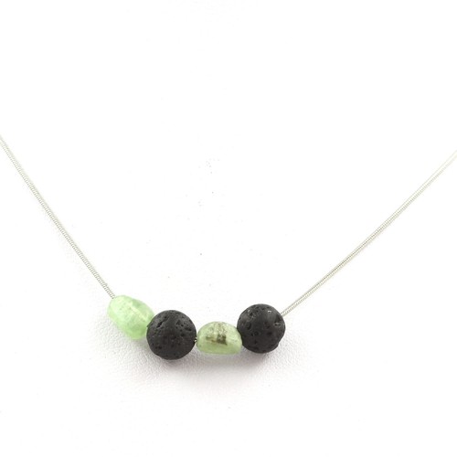 Collana perle apatite verde - collana,