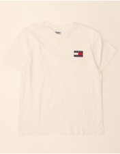 T-shirt uomo Tommy Hilfiger grafica grande bianca CL05