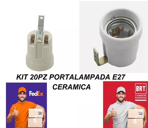 Portalampada ceramica con - ceramica,