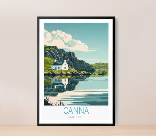 Canna scotland travel poster - canna,