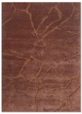 Tappeto trapuntato a mano in mattoni/terracotta bruciati tappeto design a col...