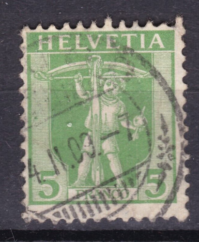 Timbre 1907 suisse - timbre, 1907-17
