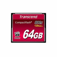 Transcend TS64GCF800 Compact Flash, 800x, UDMA7, VPG-20, MLC, 64 GB (Q5x)