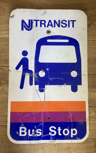 Insegna fermata bus transito