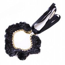 Collana Marni Collana Catena Oro Nero/Kh Donna Lusso Designer Edizione Limitata