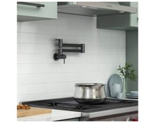 Kibi Riempitore Pentola Circolare Estraibile Nero Opaco con Accessori