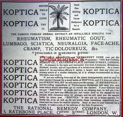 Antique 1885 koptica quack - koptica,