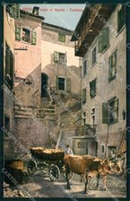 Trento Torbole Carro con Buoi Lago di Garda cartolina RT3590