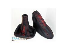 Alfa Romeo 156 Mk2 2002-2005 cuffia cambio freno pelle nera + ricami compatibile