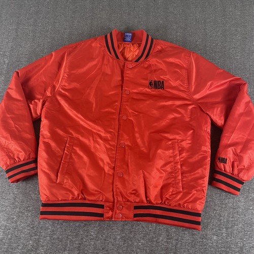 Nba red satin bomber - nba,