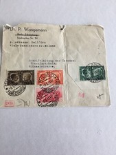 1941 BUSTA AFFRANCATA CON4 VALORI FRATELLANZA D ARMI C.10 C.20 C.25 C.75