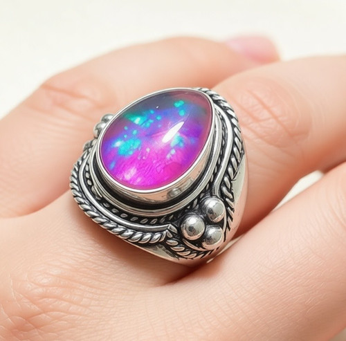 Anello tripletta opale pietra