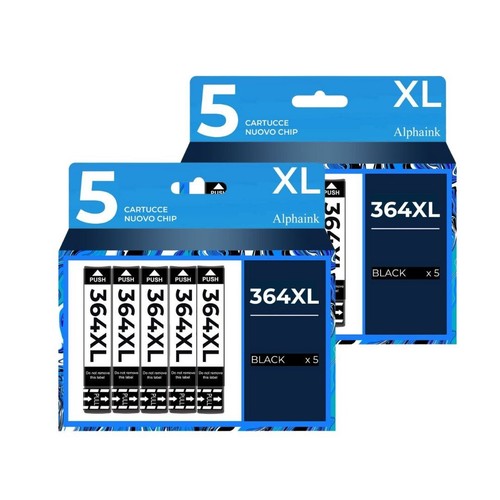 Cartucce nere 364xl con - 10, hp