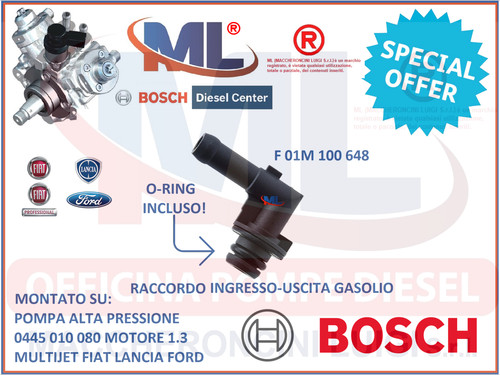 Raccordo f01m100648 per - per, pompa