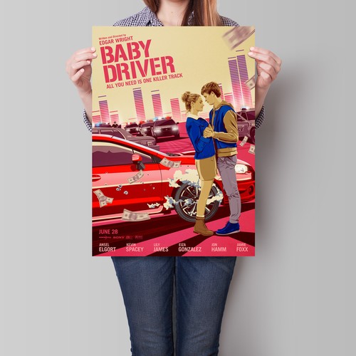 Baby driver poster - driver, movie