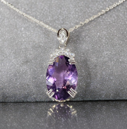 Ciondolo ametista argento