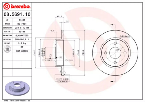 Set freni disco brembo - set,