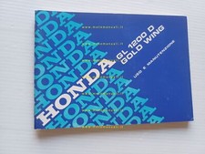 Honda GL 1200 D Gold Wing 1984 manuale uso manutenzione originale ITALIANO