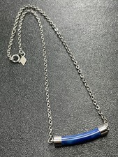 Collana girocollo catena lucite blu 14,5-15,5” firmata SARAH COVENTRY vintage