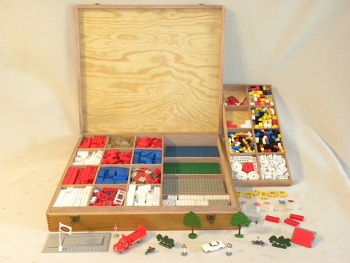 Vintage coffret bois lego - coffret,