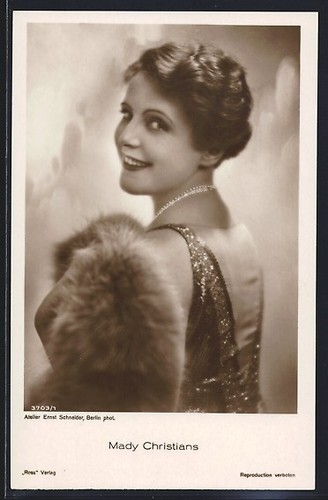 Cartolina attrice mady - attrice,