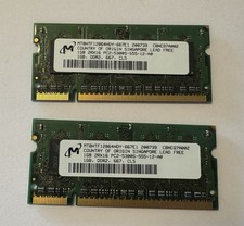 Micron 2GB RAM DDR2 SODIMM (2x1GB) PC2-5300S 667MHz – Testate e funzionanti  