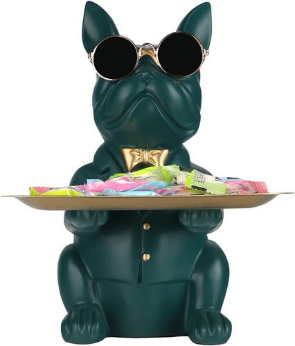 Vassoio bulldog francese - francese, verde