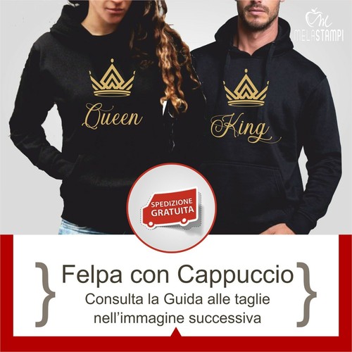 Felpe coppia cappuccio - cappuccio, king