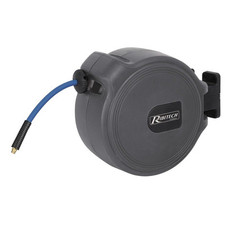 AVVOLGITUBO AUTOMATICO ARIA COMPRESSA RIBITECH 15 M FISSAGGIO A MURO TUBO PVC