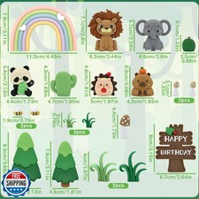 20PCS Safari Animal Cake